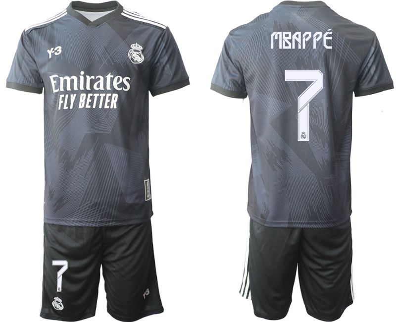Men 2022-2023 Club Real Madrid Cuarta Camiseta Y3 de black #7 Soccer Jersey->real madrid jersey->Soccer Club Jersey